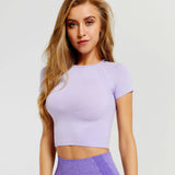 Pink Short Sleeve Crop Top