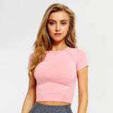 Lavender Short Sleeve Crop Top