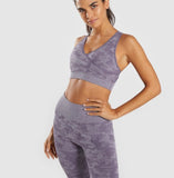 Seamless Purple Camo Legging Set