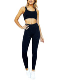 Peach Ribbed Slimming Legging Set