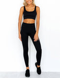 Peach Ribbed Slimming Legging Set