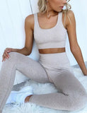 Lavender Ribbed Slimming Legging Set