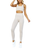 Lavender Ribbed Slimming Legging Set