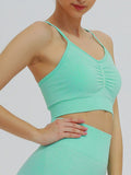 Exquisite Sea-Foam Wide Waistband Seamless Sports Set