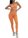 Exquisite Sea-Foam Wide Waistband Seamless Sports Set