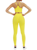 Exquisite Yellow Wide Waistband Seamless Active Set