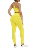 Exquisite Yellow Wide Waistband Seamless Active Set