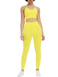 Exquisite Sea-Foam Wide Waistband Seamless Sports Set