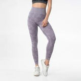 Seamless Purple Camo Legging Set