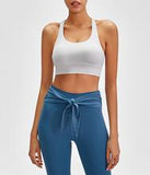 White Scoop Neck Sport Bra/Top